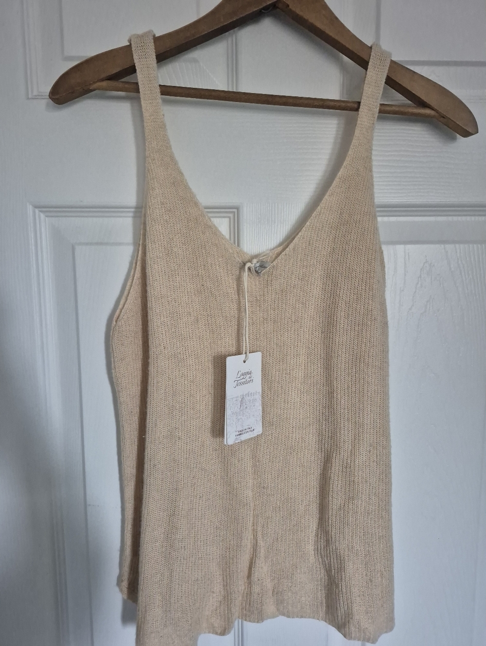 Cream Italian Made Knit Swing Tank